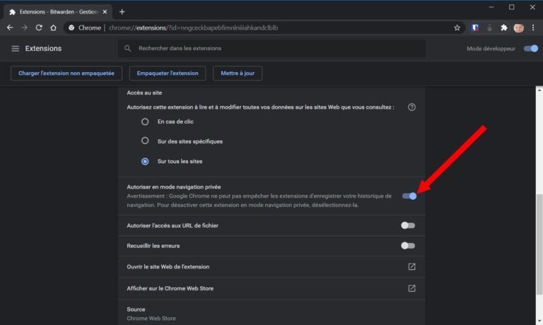 Comment Autoriser Les Extensions En Navigation Priv E Sur Chrome