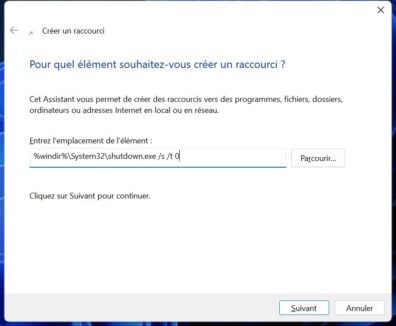 Windows 11 comment éteindre votre PC en un seul clic