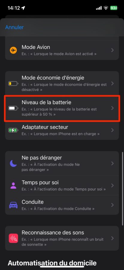 iOS comment garder le mode économie dénergie actif pour prolonger l