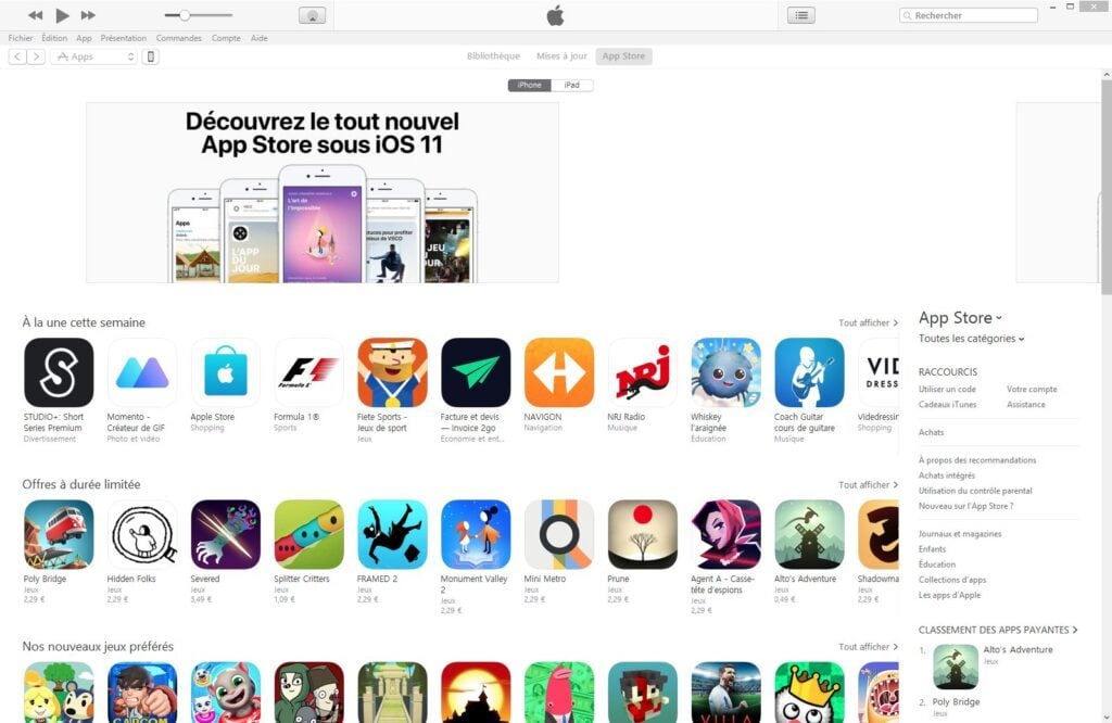 Comment retrouver l’App Store dans iTunes sur PC et Mac