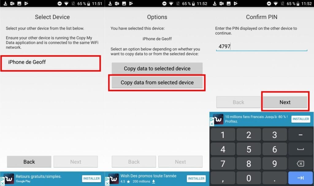 comment transferer un iphone vers un android