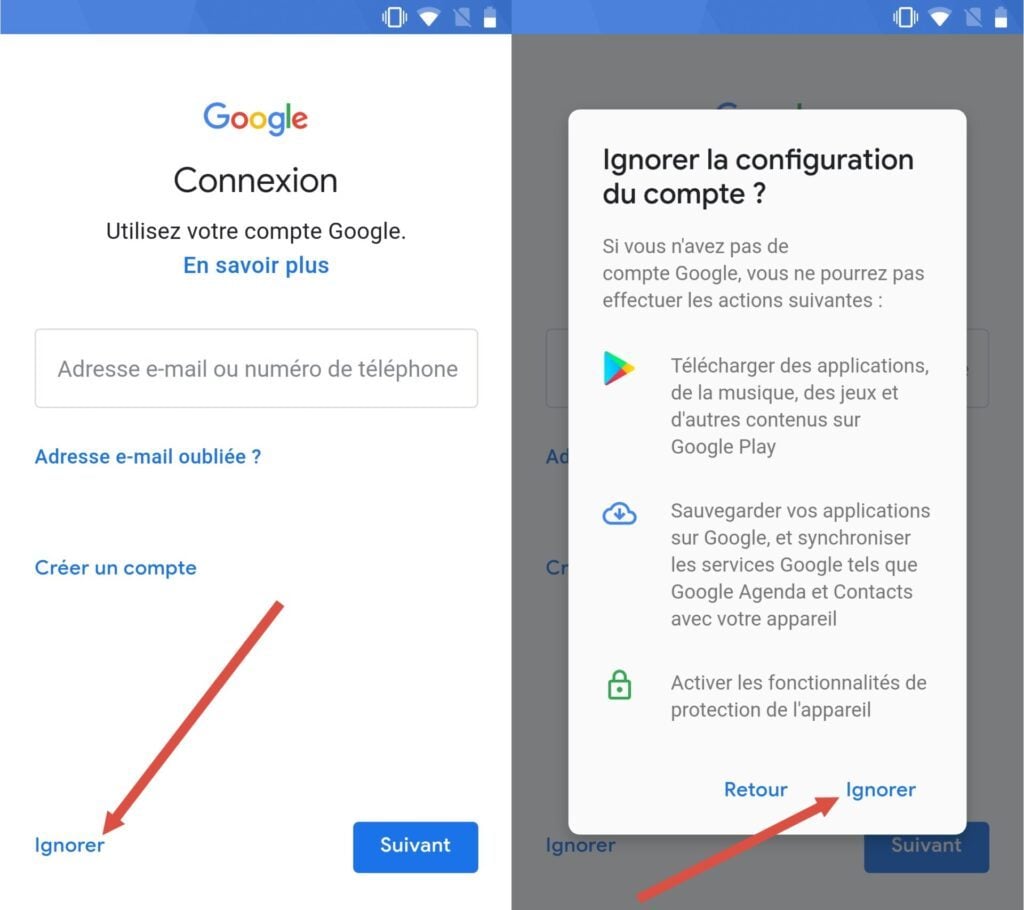 comment reinitialiser un android sans compte google