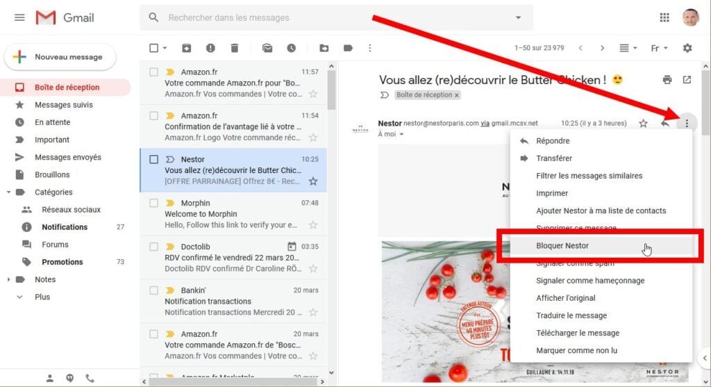 Gmail : Comment Bloquer La Réception Des Messages Non Sollicités