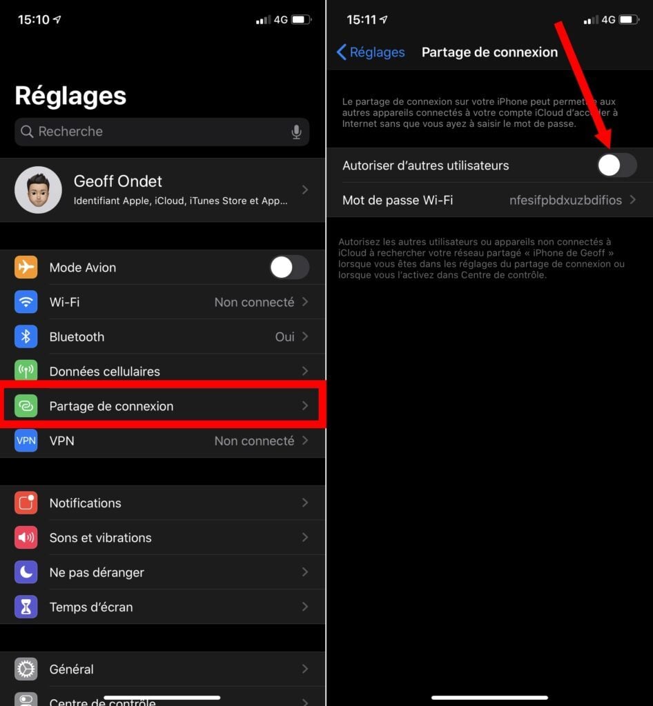 comment partager sa connexion mobile