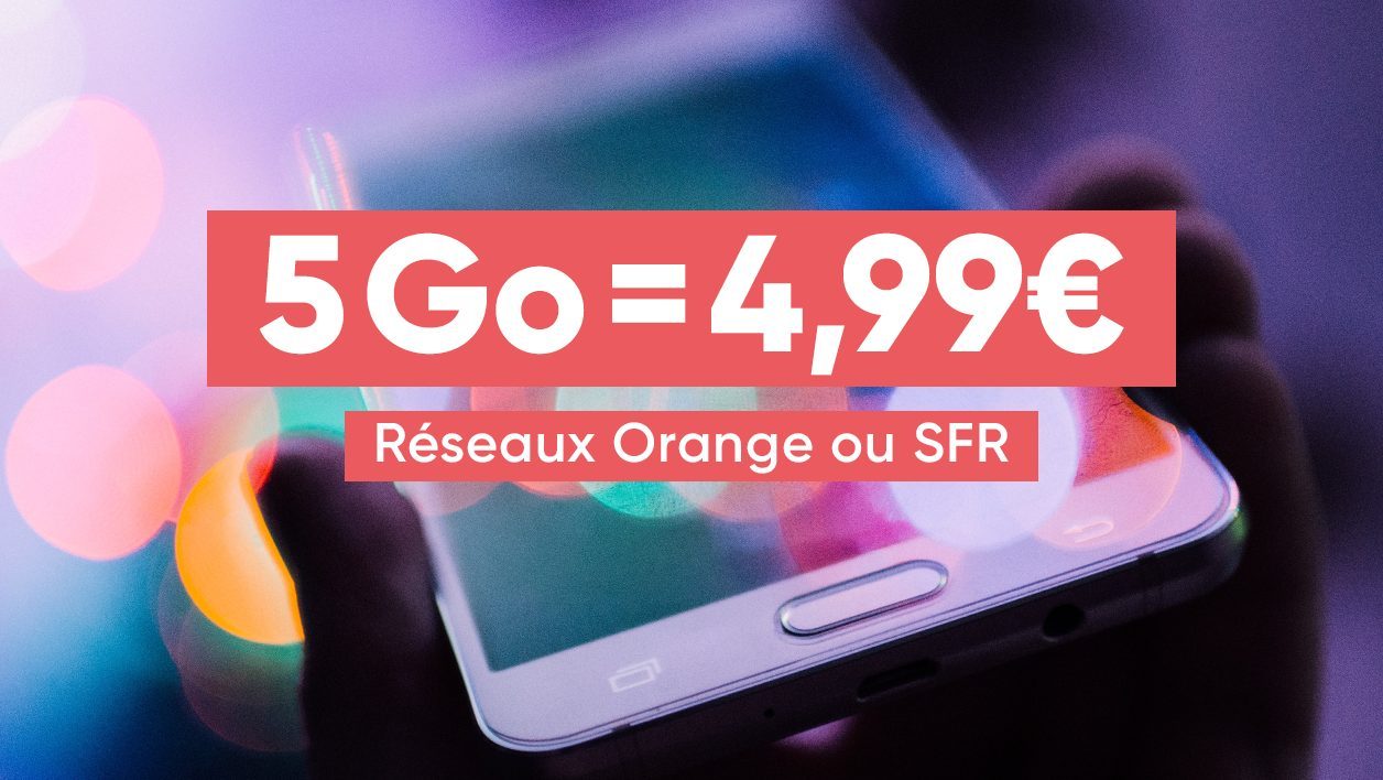 À moins de 5 euros sur Orange ou SFR, ce forfait mobile est l'une