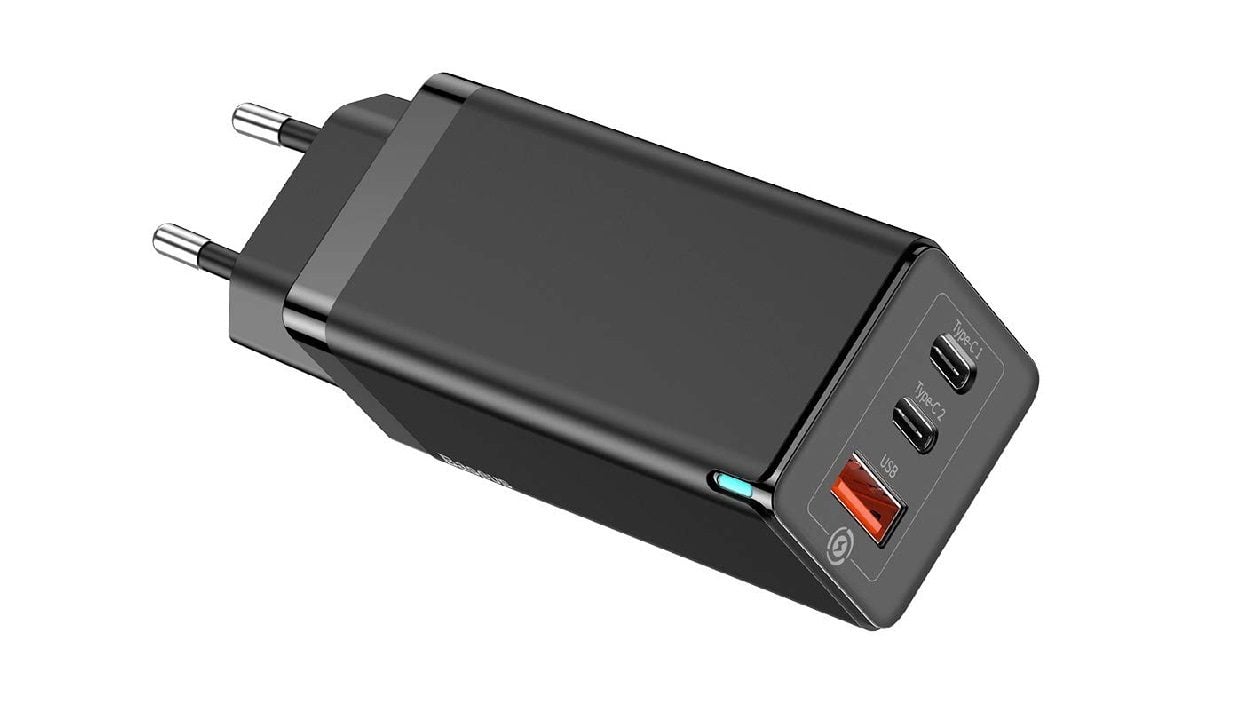 Chargeur USB C 65W Fast Charger, Bloc d'alimentation USB C Chargeur Rapide  GaN 3 Ports Chargeur PD Chargeur USB C Multiples Compatible avec iPhone