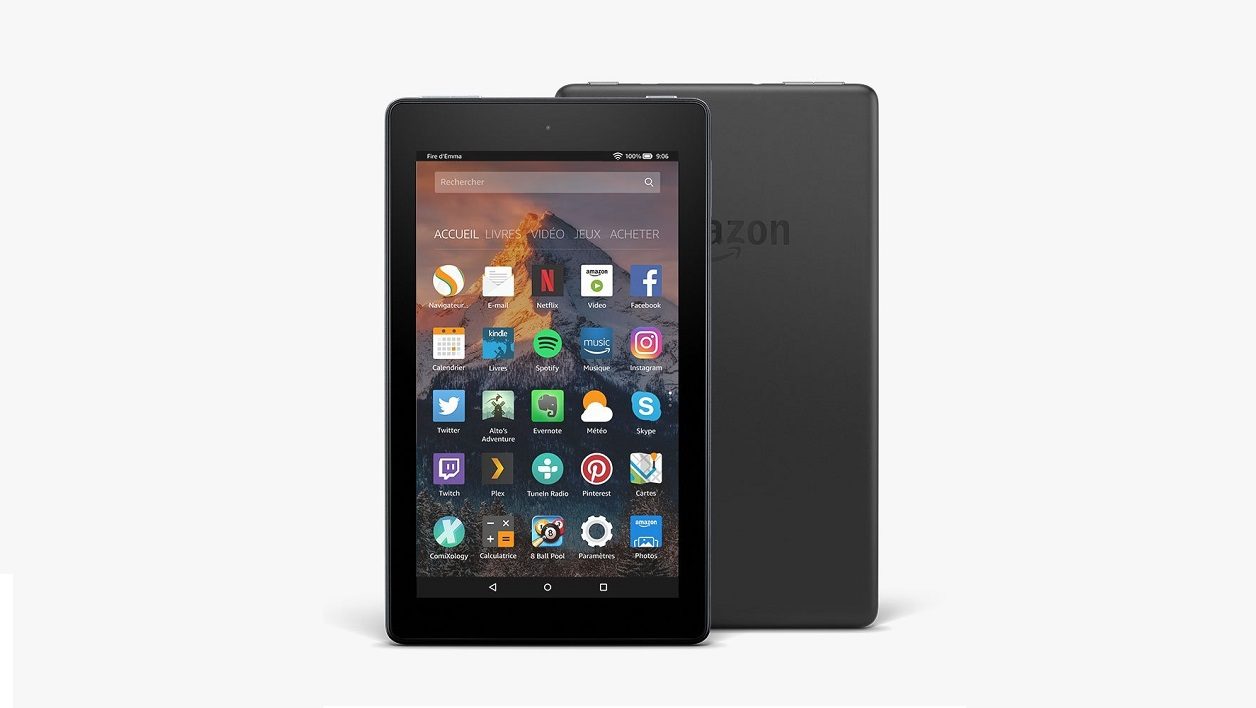 7 pouces  Kindle Fire 7e génération SR043KL avec carte micro SD 8 Go  tablette noire