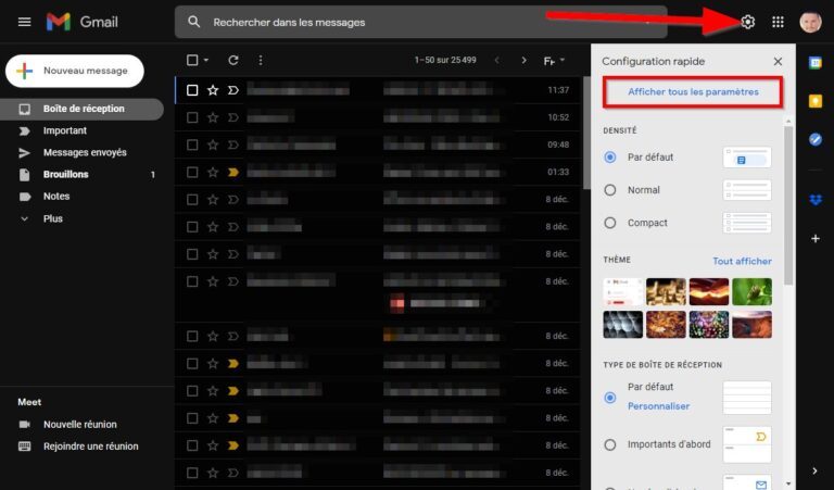 comment afficher toutes les boîtes mail sur gmail