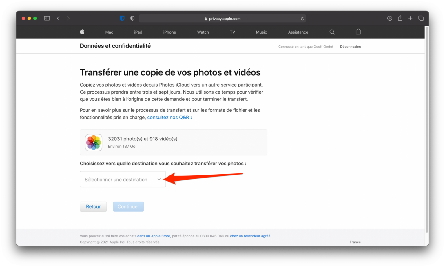 comment transferer les photos et videos sur icloud