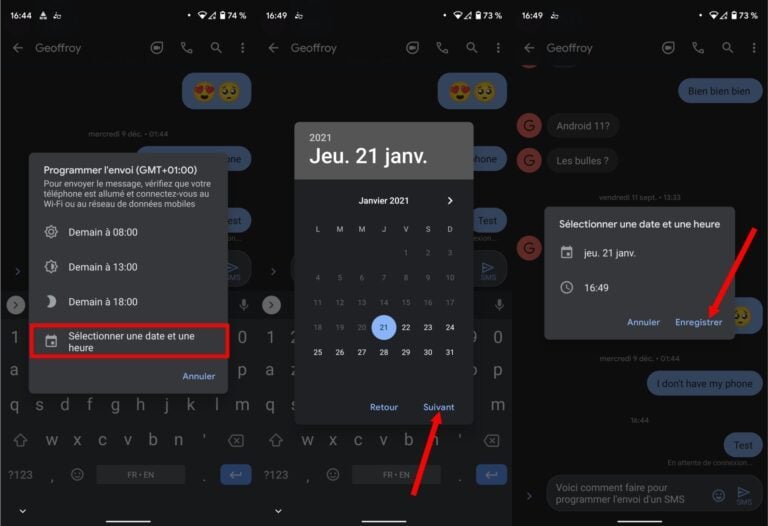 Android Comment Programmer Lenvoi Dun Sms Avec Google Messages