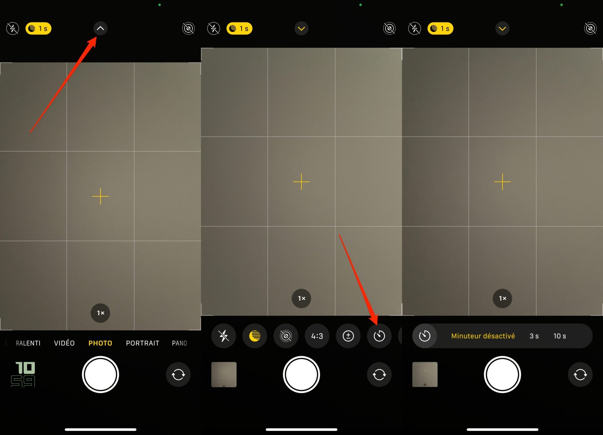 comment faire une photo avec minuteur iphone