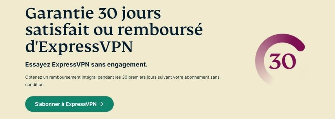 Garantie de remboursement ExpressVPN