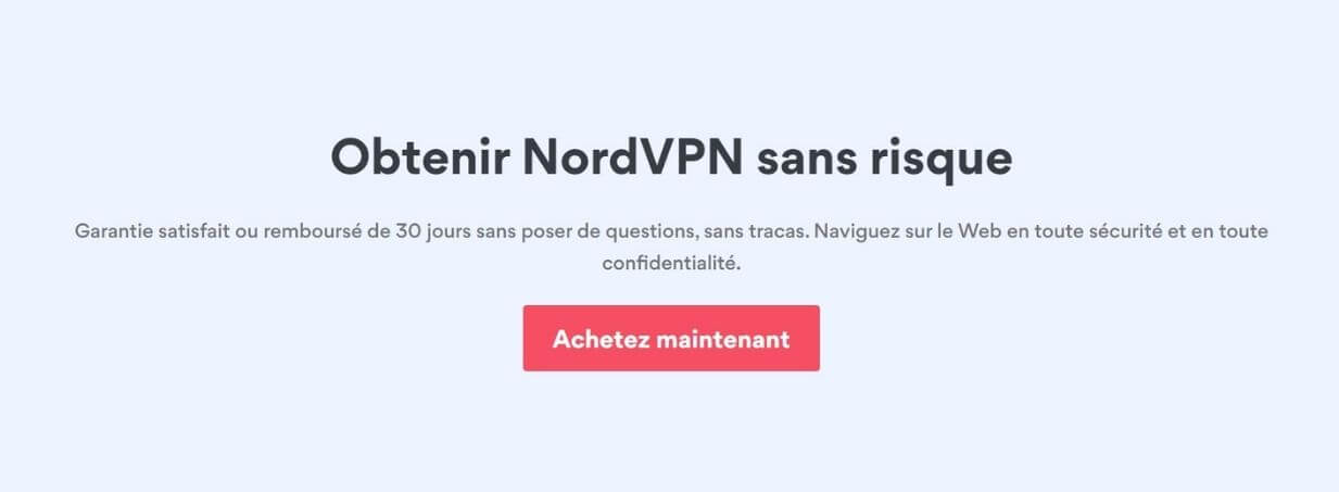 Garantie de remboursement NordVPN