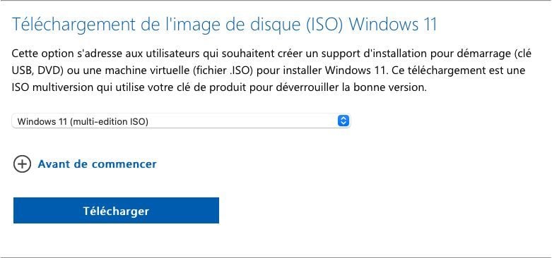 Clé USB bootable Windows 11 Pro + clé d'activation pas chère