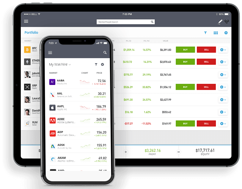 Application bourse eToro