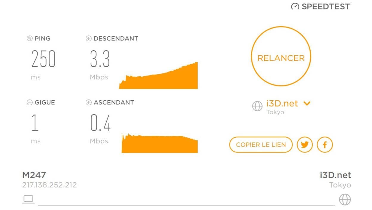 Test de connexion avec Mullvad VPN au Japon