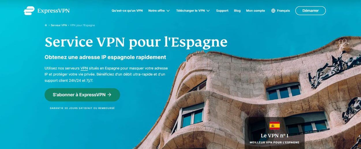 ExpressVPN pour l'Espagne