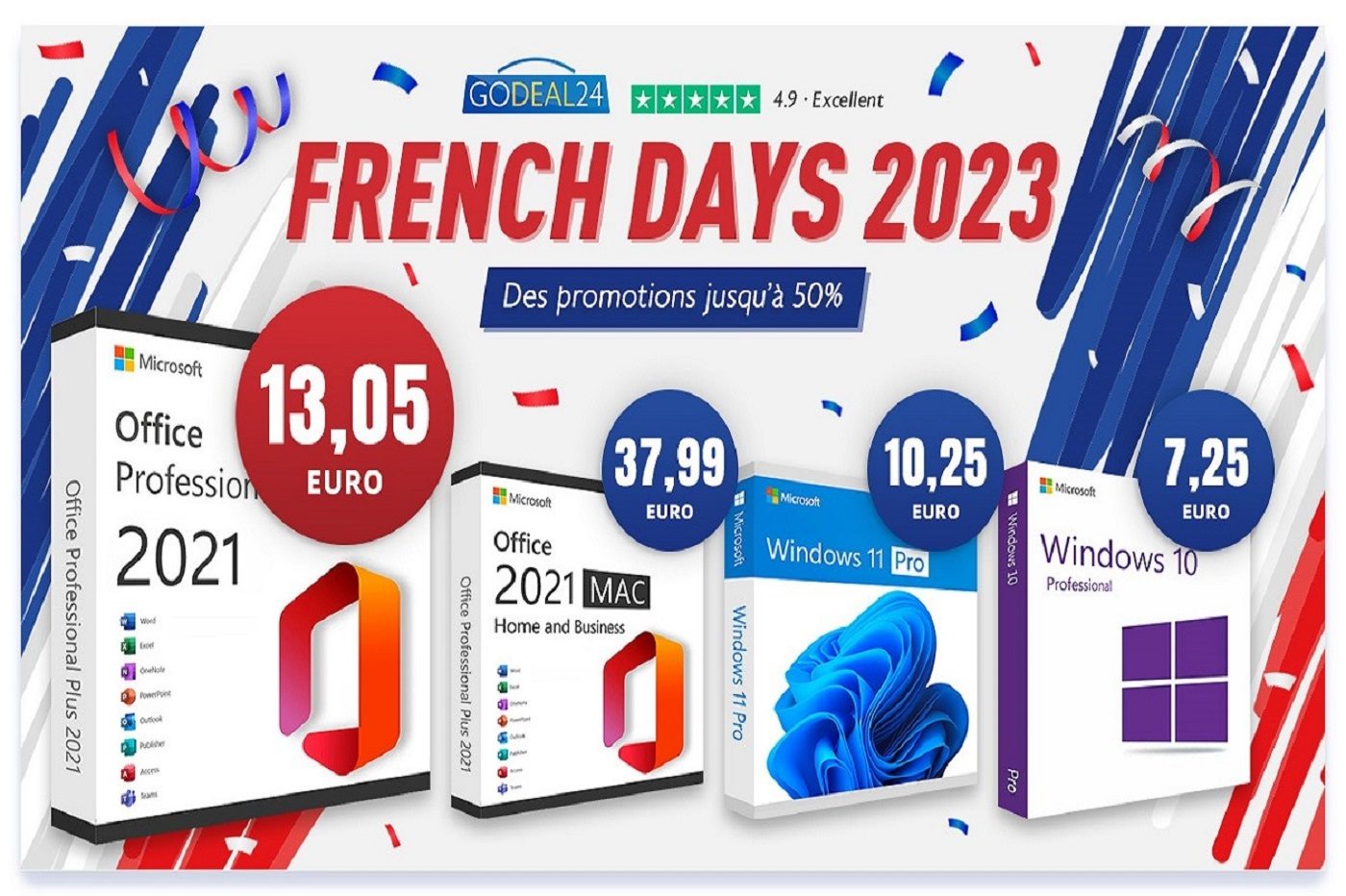 Achetez une licence Microsoft Office 2021 à partir de 12,99 euros sur le  site Godeal24 !