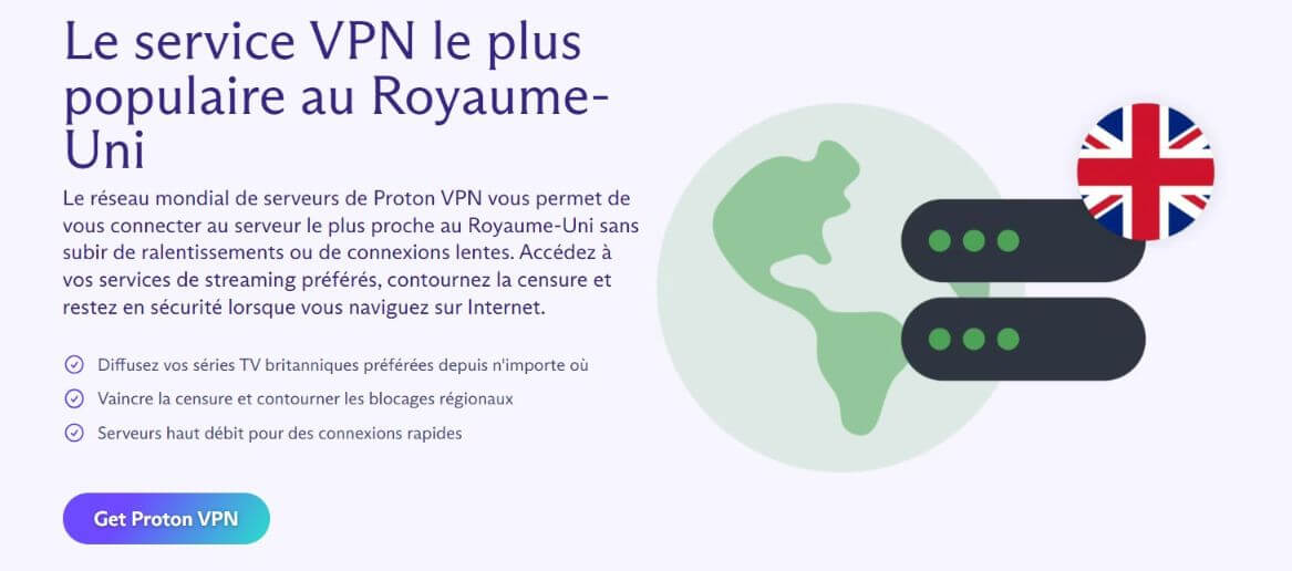 ProtonVPN gratuit pour le Royaume-Uni