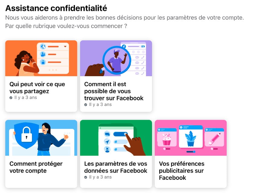 Facebook Parametre Confidentialite Assistance