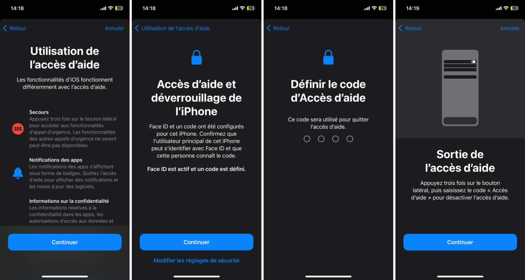 iOS Comment configurer laccès daide linterface simplifiée diOS