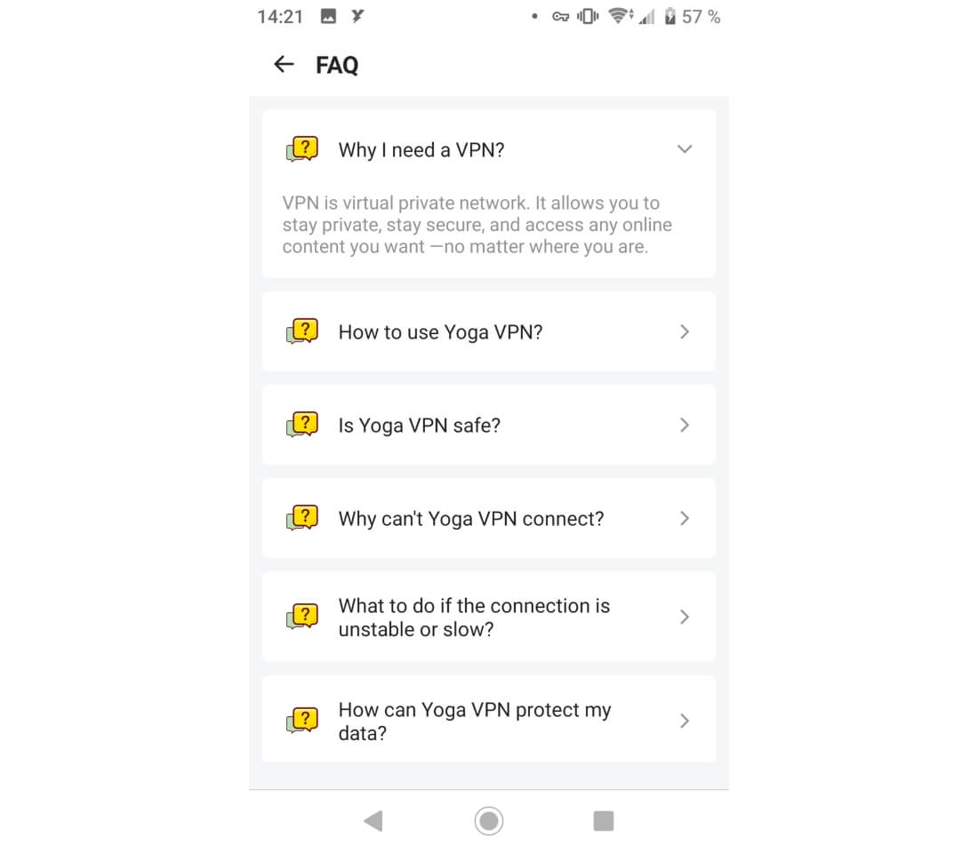 FAQ Yoga VPN