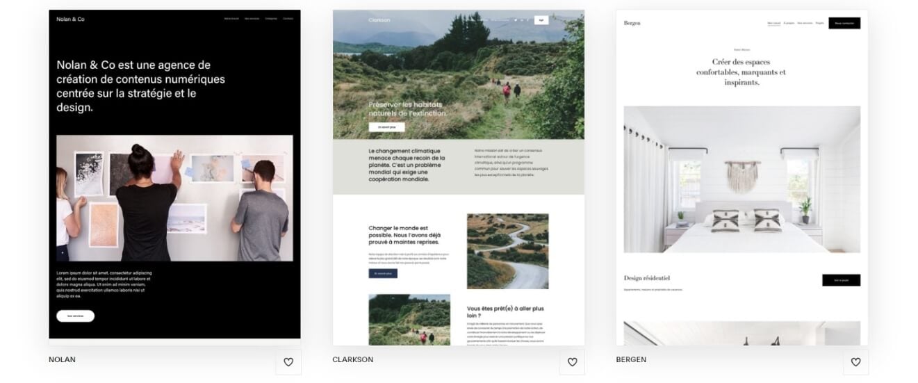 Templates Squarespace