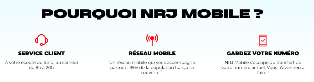 NRJ Mobile Avantages