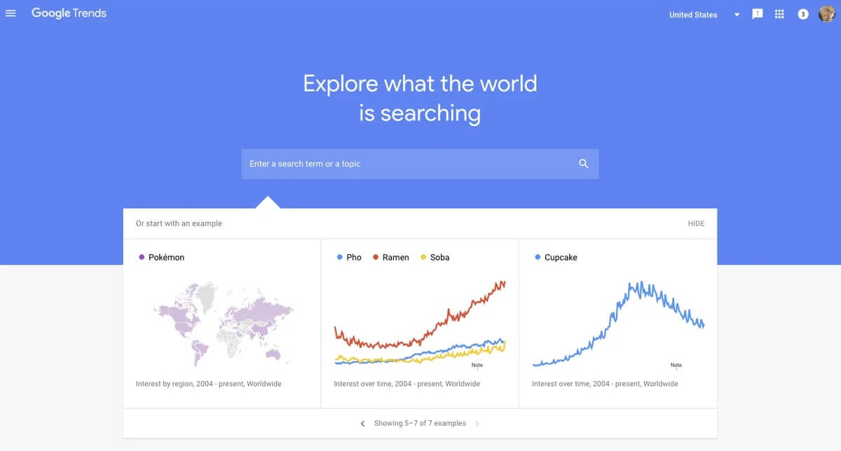 Recherche Google Trends