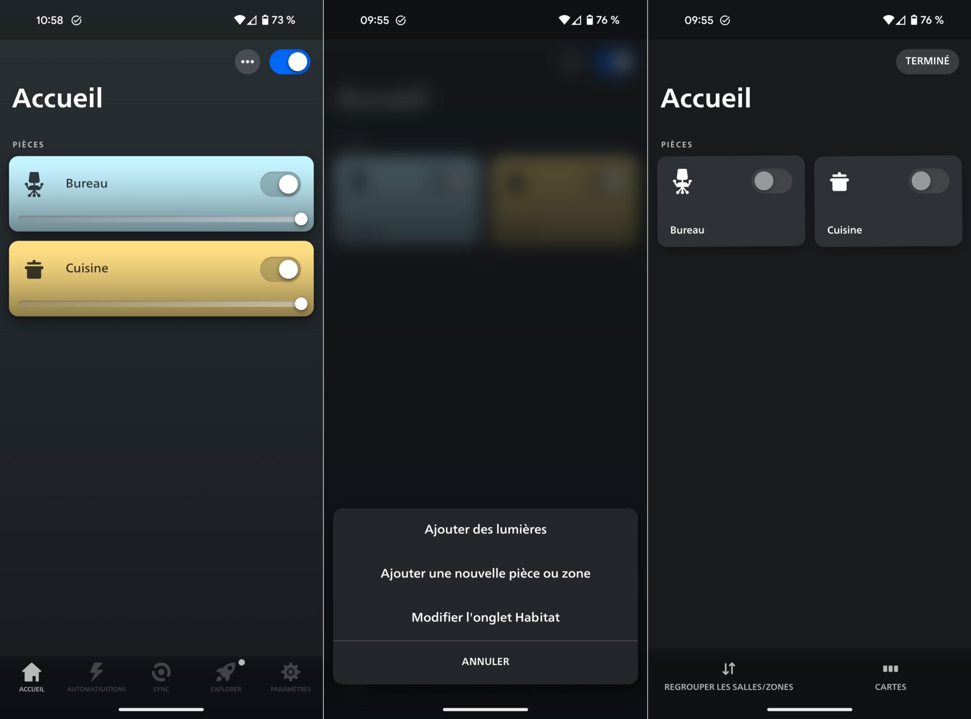 Interface Application Philips Hue