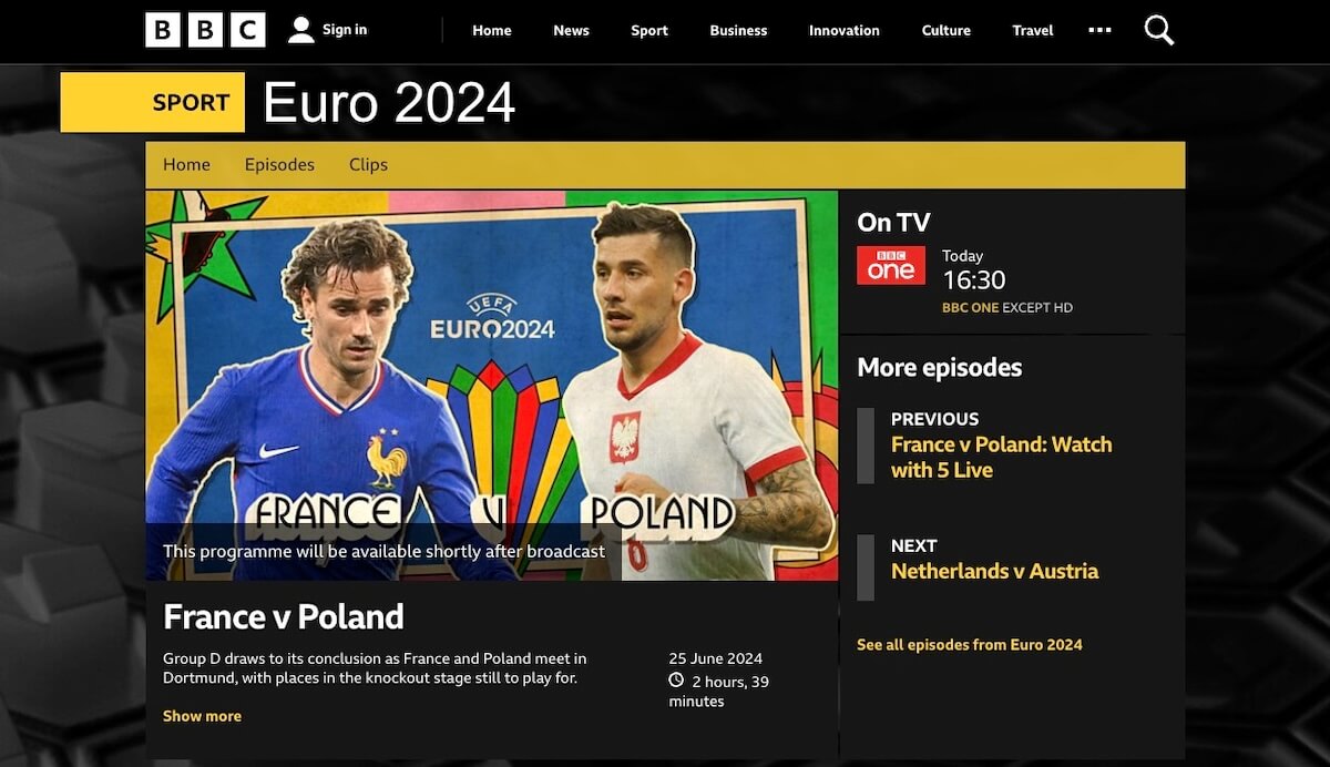 France Pologne Bbc Iplayer