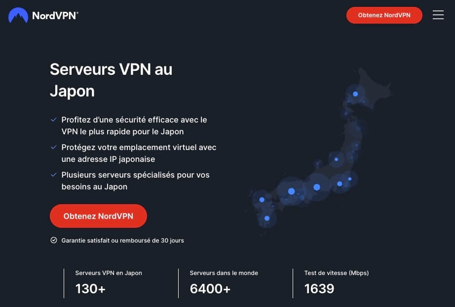 Serveurs Japon Nordvpn