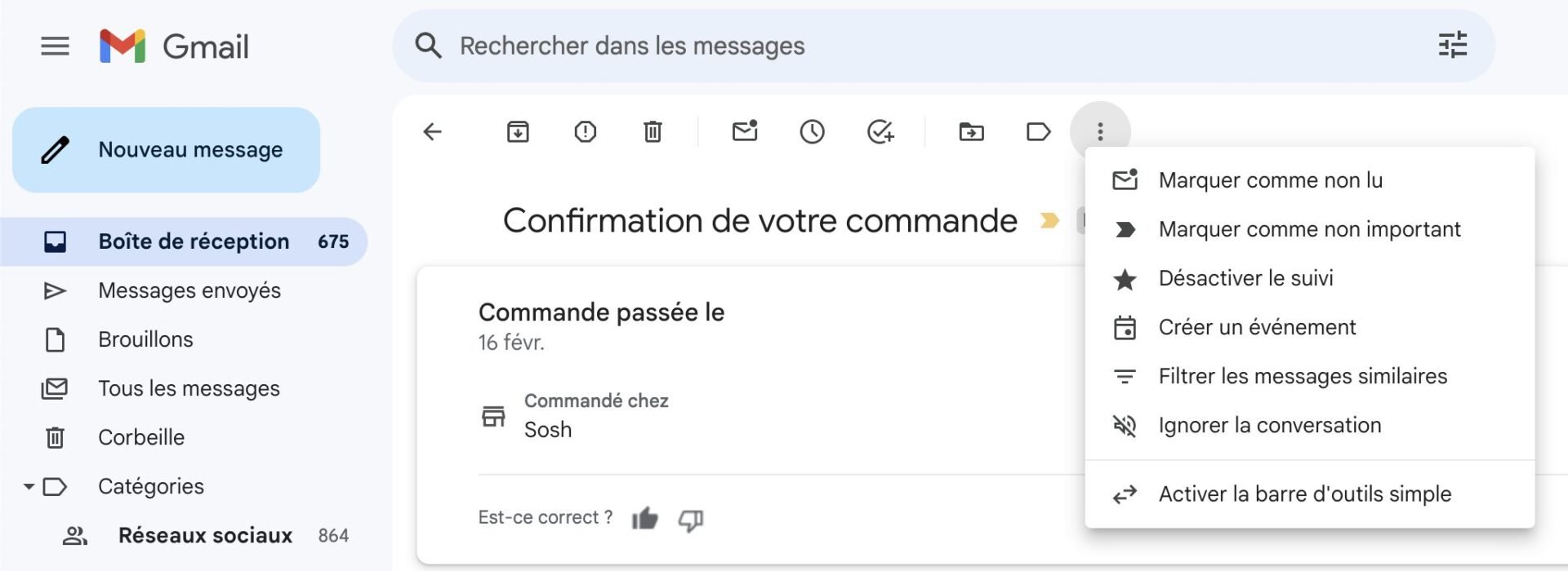 Gmail Barre Outils Avancee