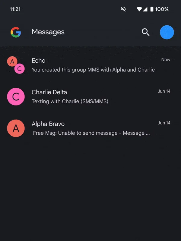 Google Messages Contact Photo