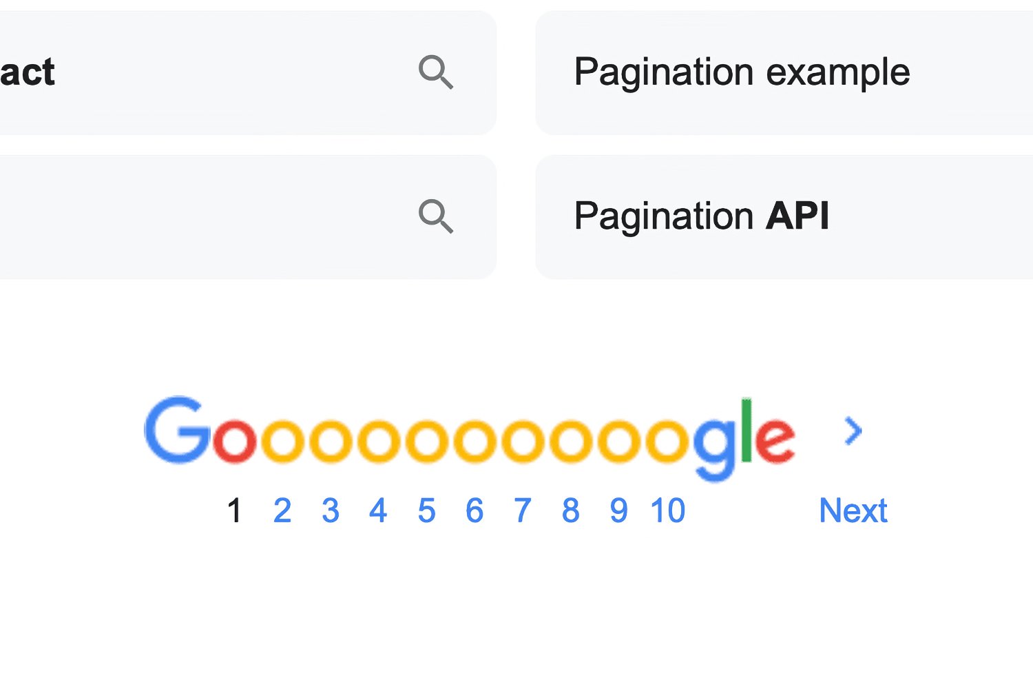 Pagination Google