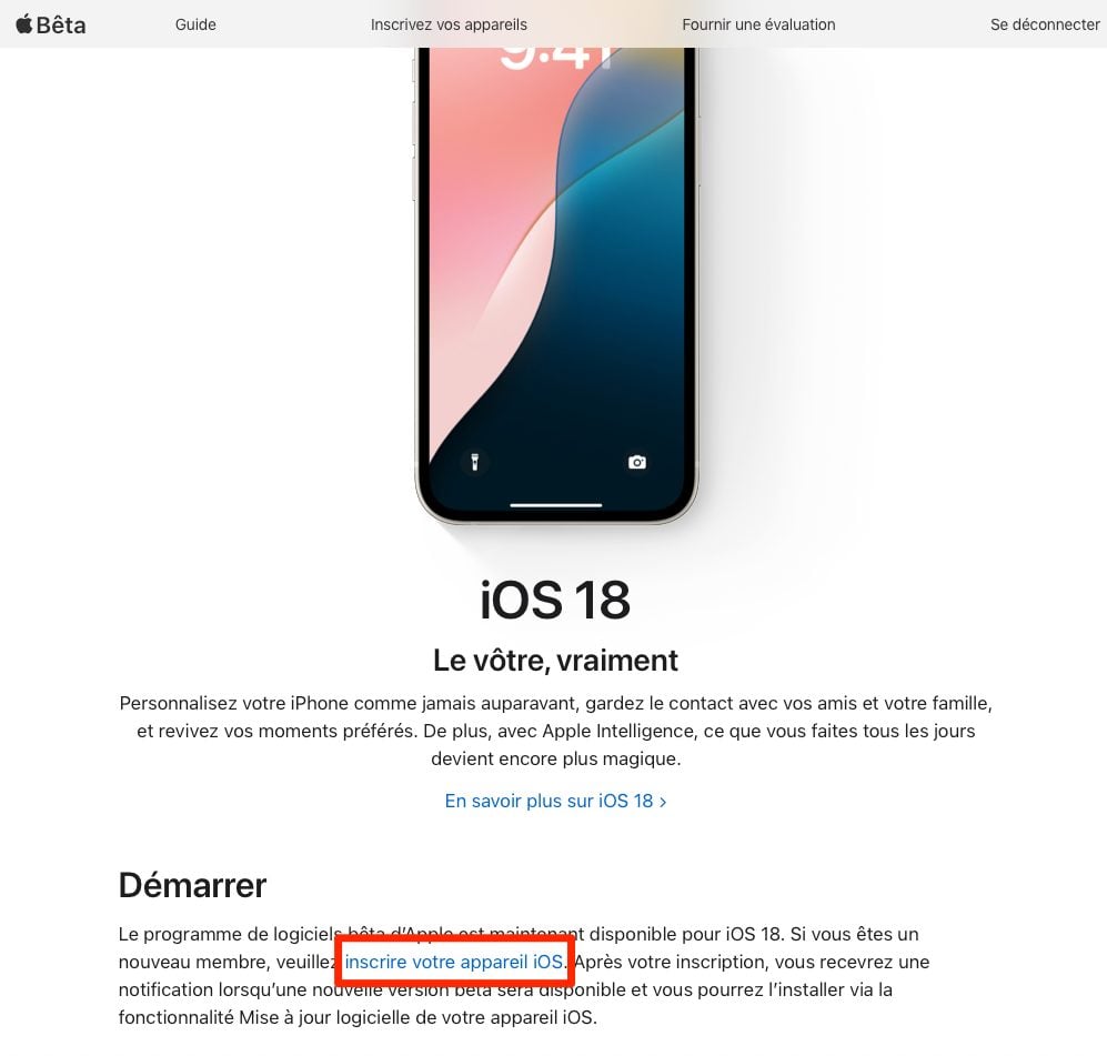 Beta Ios 18 Inscrire