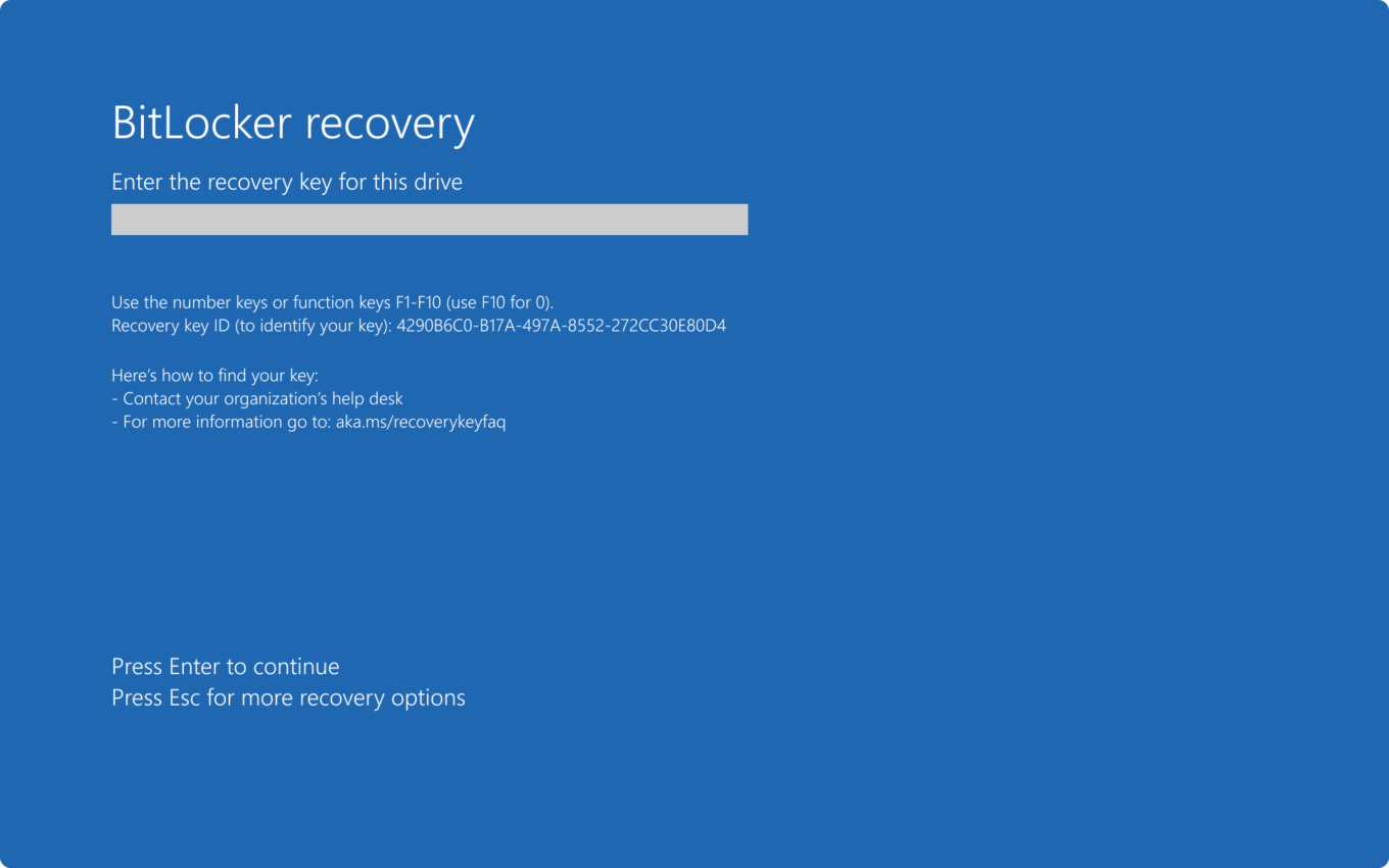 Windows Bitlocker Recovery