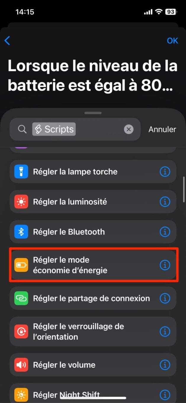 Ios Mode économie énergie 20