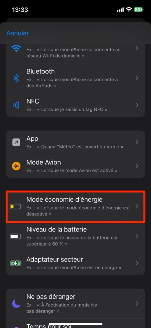 Ios Mode économie énergie 3