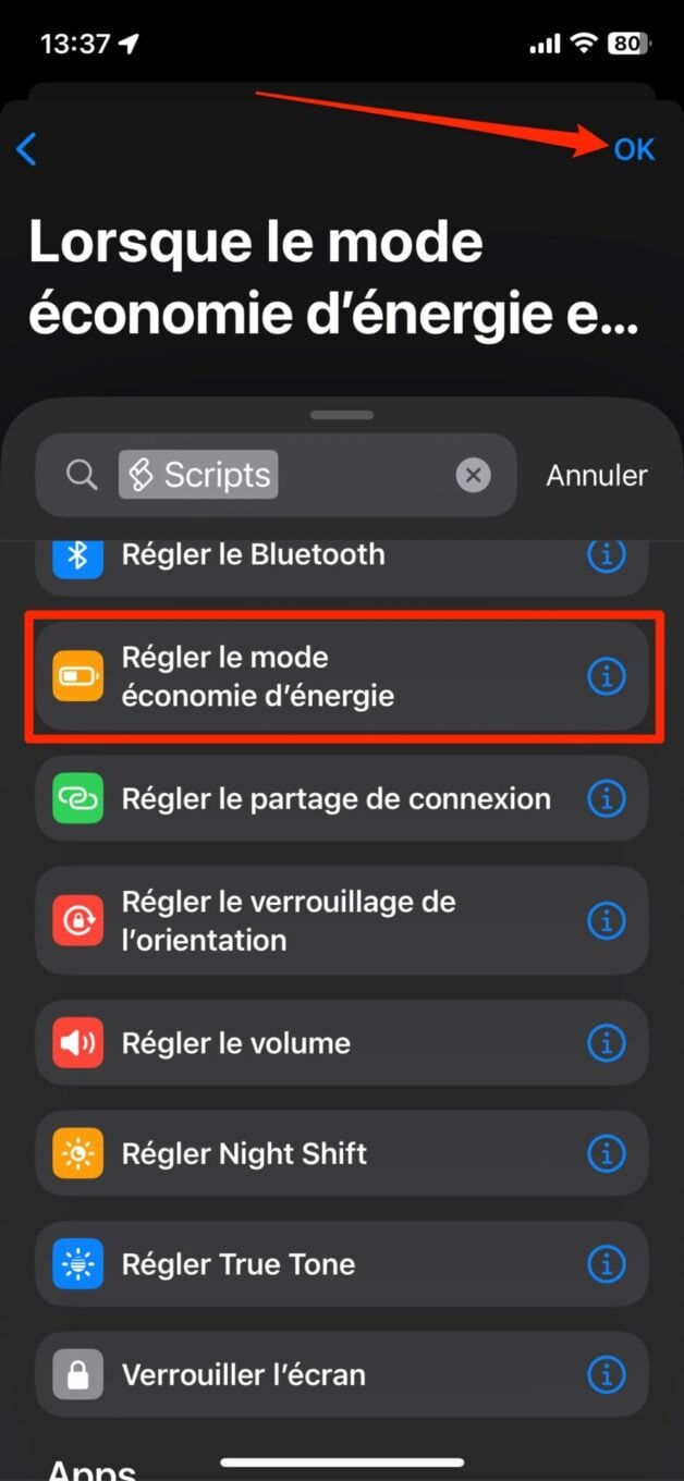 Ios Mode économie énergie 9