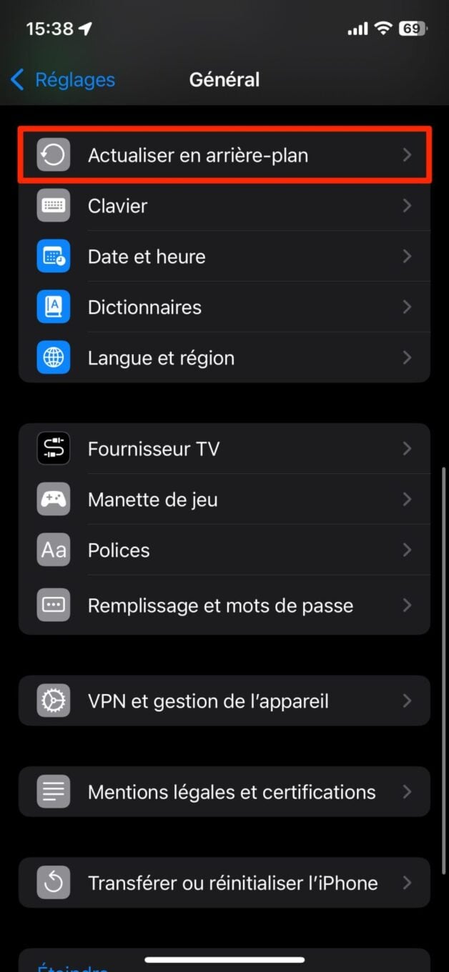 Iphone économiser Batterie Autonomie Ios 15