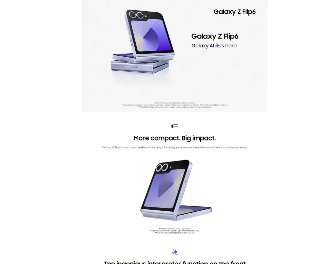 Samsung Galaxy Z Flip 6 Design