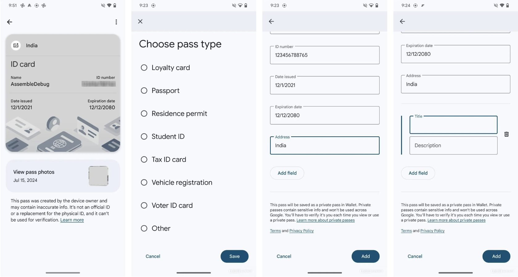 Scanner Documents Google Wallet