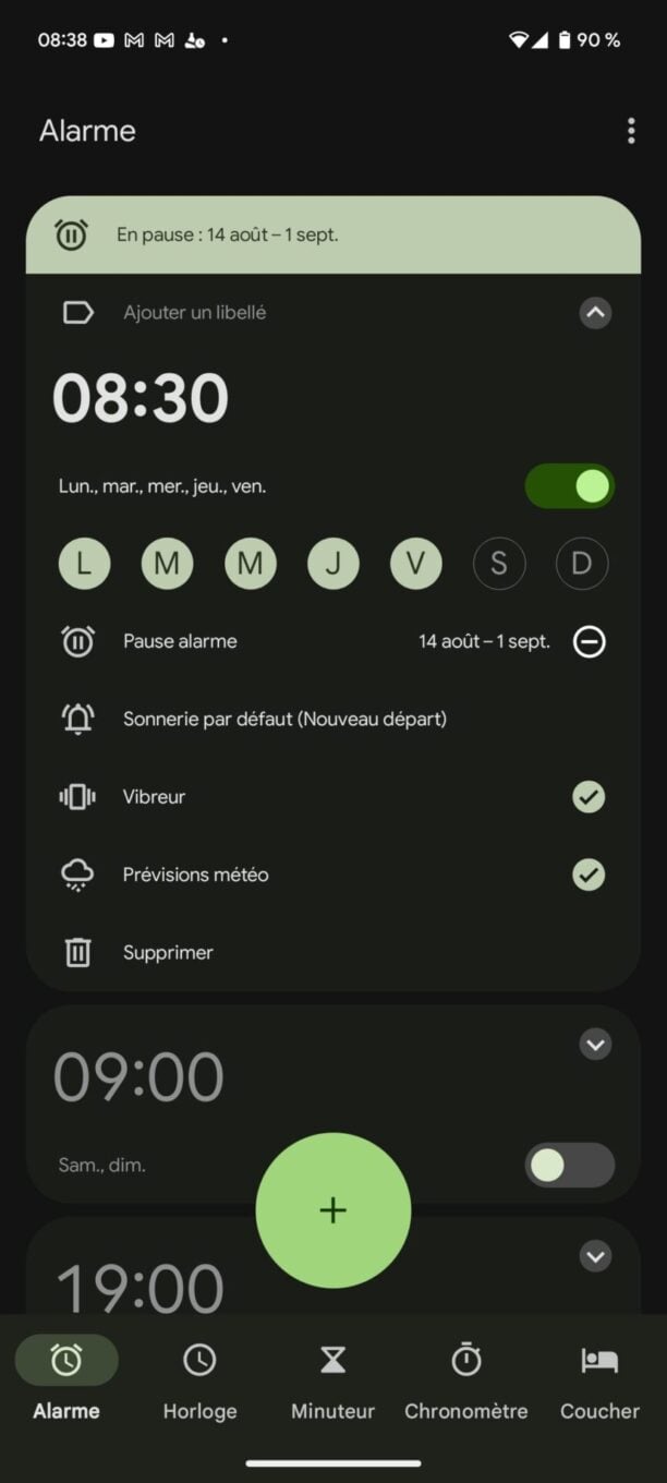 Android Programmer Pause Alarme 8