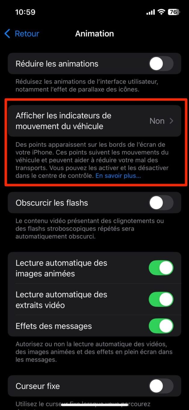 Ios 18 Accessibilité Indicateurs De Mouvements 3