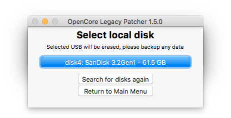 Installer Macos Récent Vieux Mac Opencore Legacy Patcher 19