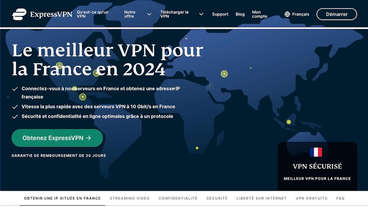 Serveurs Français Expressvpn