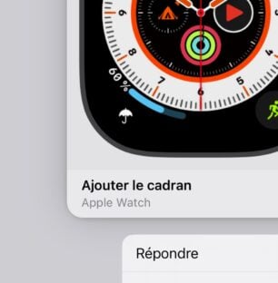 Cadran Apple Watch Partage Messages