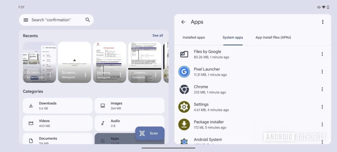 Files By Google Nouvelle Interface Tablette