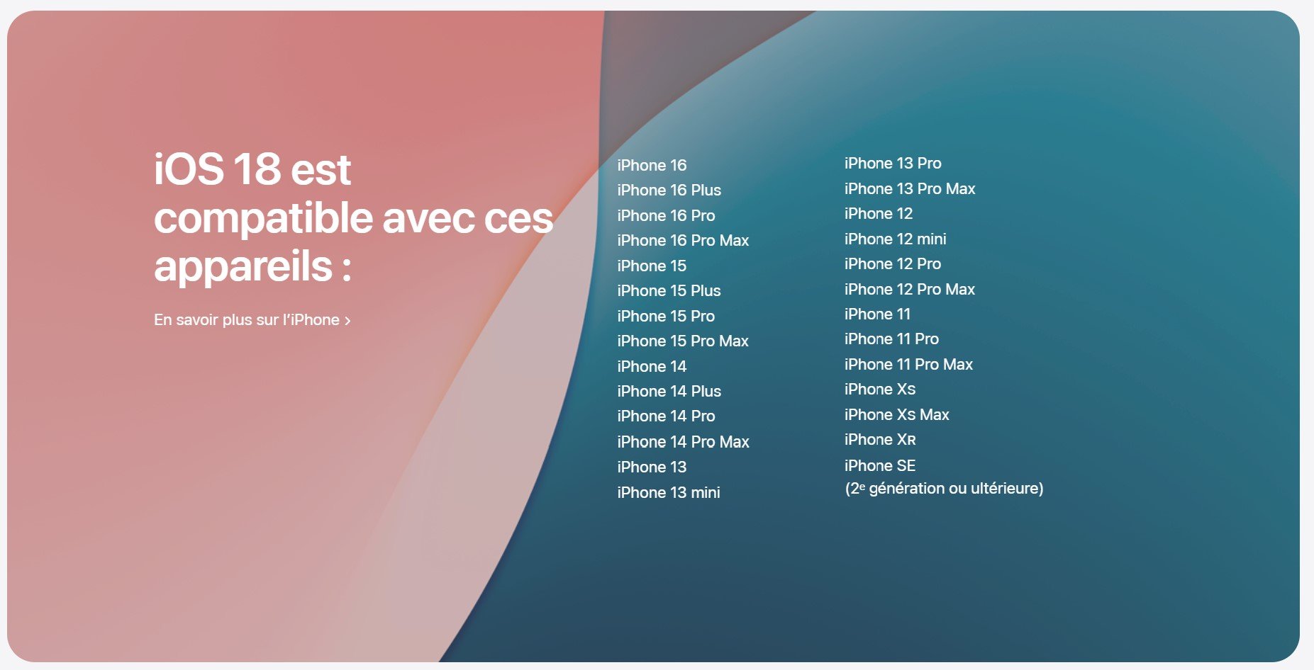 Ios 18 Liste Iphone